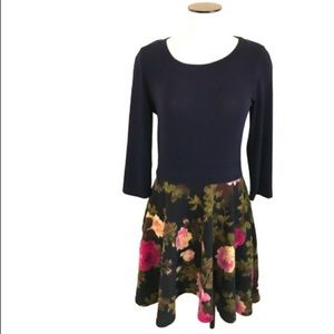 NWT Le Lis Floral Fit & Flare Dress✨Size Large